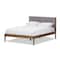 Baxton Studio Clifford Light Grey and Wood Finish Queen Size Platform Bed 135-7385 - alternate 1